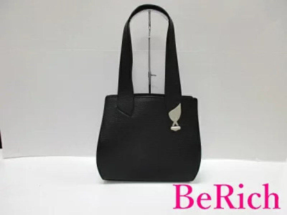 Loewe Handbag shoulder bag black leather Anagram tote